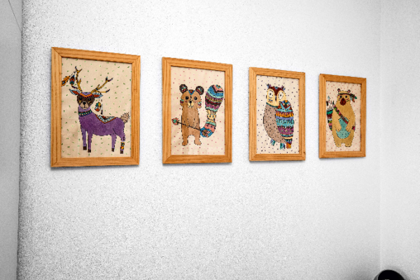 Ilustrace v dětském pokoji